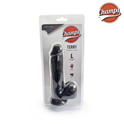 Champs - Terry - Original Dildo - 17.5 cm - Zwart-Erotiekvoordeel.nl