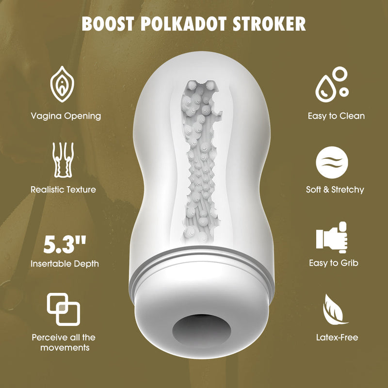 Chisa - Boost Polkadot - Stroker Masturbator - White-Laced-up.nl