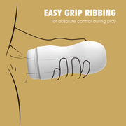 Chisa - Boost Ribbed - Stroker Masturbator - White-Laced-up.nl
