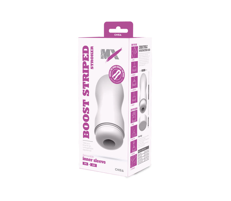 Chisa - Boost Striped - Stroker Masturbator - Wit-Laced-up.nl