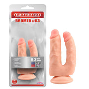Chisa - Dubbele Dildo Met Zuignap - Bromeo - Lichte Huidskleur-Erotiekvoordeel.nl