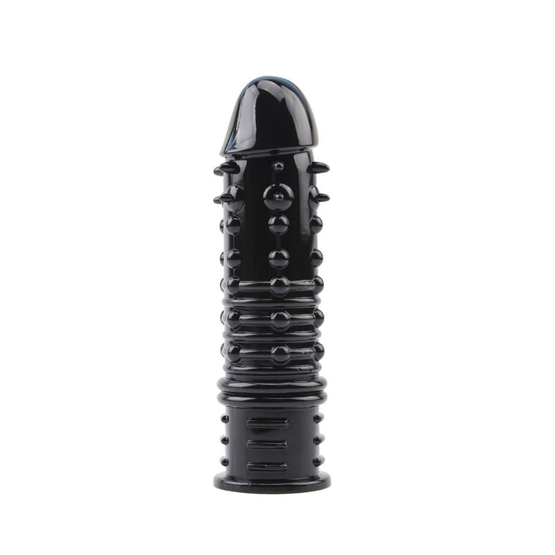 Chisa Novelties - Swirls - Geribbelde Penis Sleeve - Zwart-Laced-up.nl