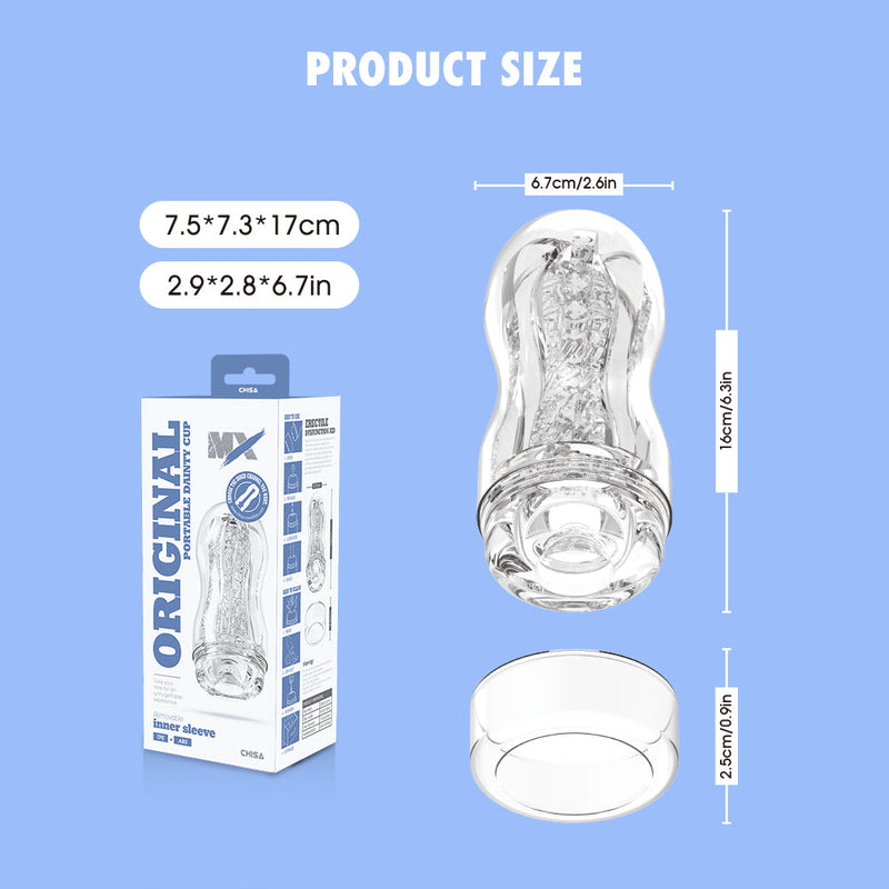 Chisa - Original Portable Dainty Cup - Cup Masturbator - Clear-Laced-up.nl