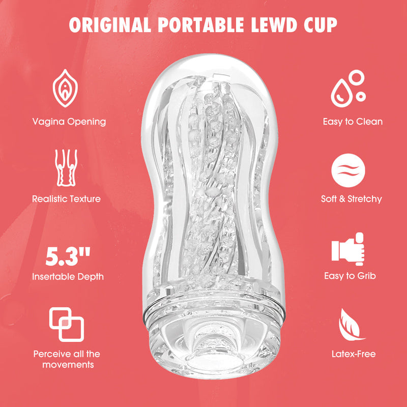 Chisa - Original Portable Lewd Cup - Cup Masturbator - Clear-Laced-up.nl