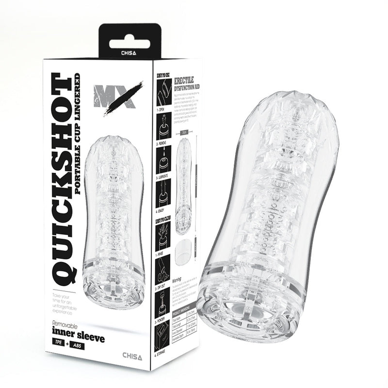 Chisa - Quickshot Portable Cup - Lingered - Cup Masturbator - Transparant-Erotiekvoordeel.nl
