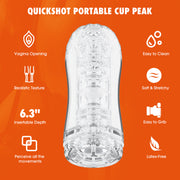 Chisa - Quickshot Portable Cup - Peak - Cup Masturbator - Transparant-Erotiekvoordeel.nl