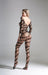 Cindylove - Catsuit - Bodystocking - Diagonale Strepen - One Size - Zwart-Laced-up.nl