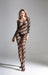 Cindylove - Catsuit - Bodystocking - Diagonale Strepen - One Size - Zwart-Laced-up.nl