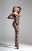 Cindylove - Catsuit - Bodystocking - Diagonale Strepen - One Size - Zwart-Laced-up.nl