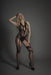 Cindylove - Chicken Wire Mesh Body met Jarretelkousen - One size - Zwart-Laced-up.nl