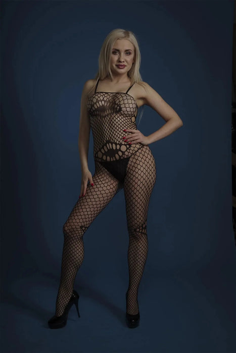 Cindylove - Fantasy Visnet Bodystocking - One Size - Zwart-Laced-up.nl