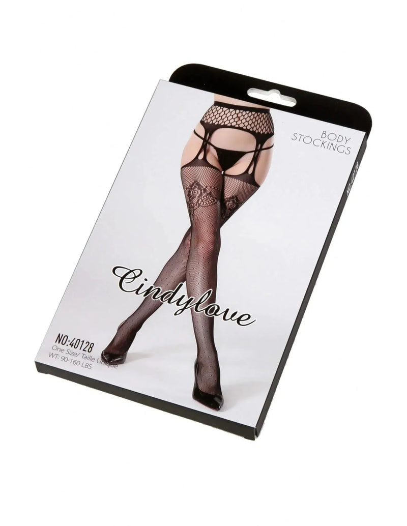 Cindylove - Jarretelkousen - No. 40128 - One Size - Zwart-Laced-up.nl