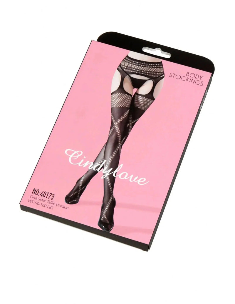 Cindylove - Jarretelkousen - No. 40173 - One Size - Zwart-Laced-up.nl