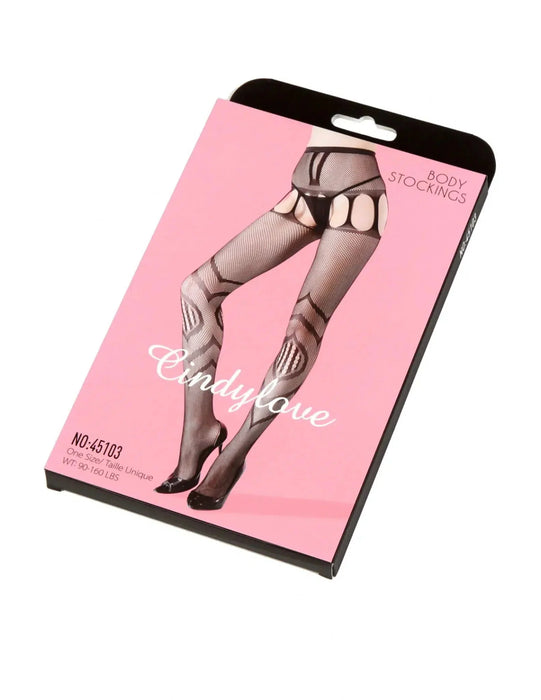 Cindylove - Jarretelkousen - No. 45103 - One Size - Zwart-Laced-up.nl