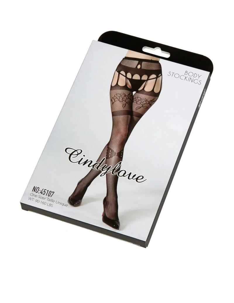 Cindylove - Jarretelkousen - No. 45107 - One Size - Zwart-Laced-up.nl