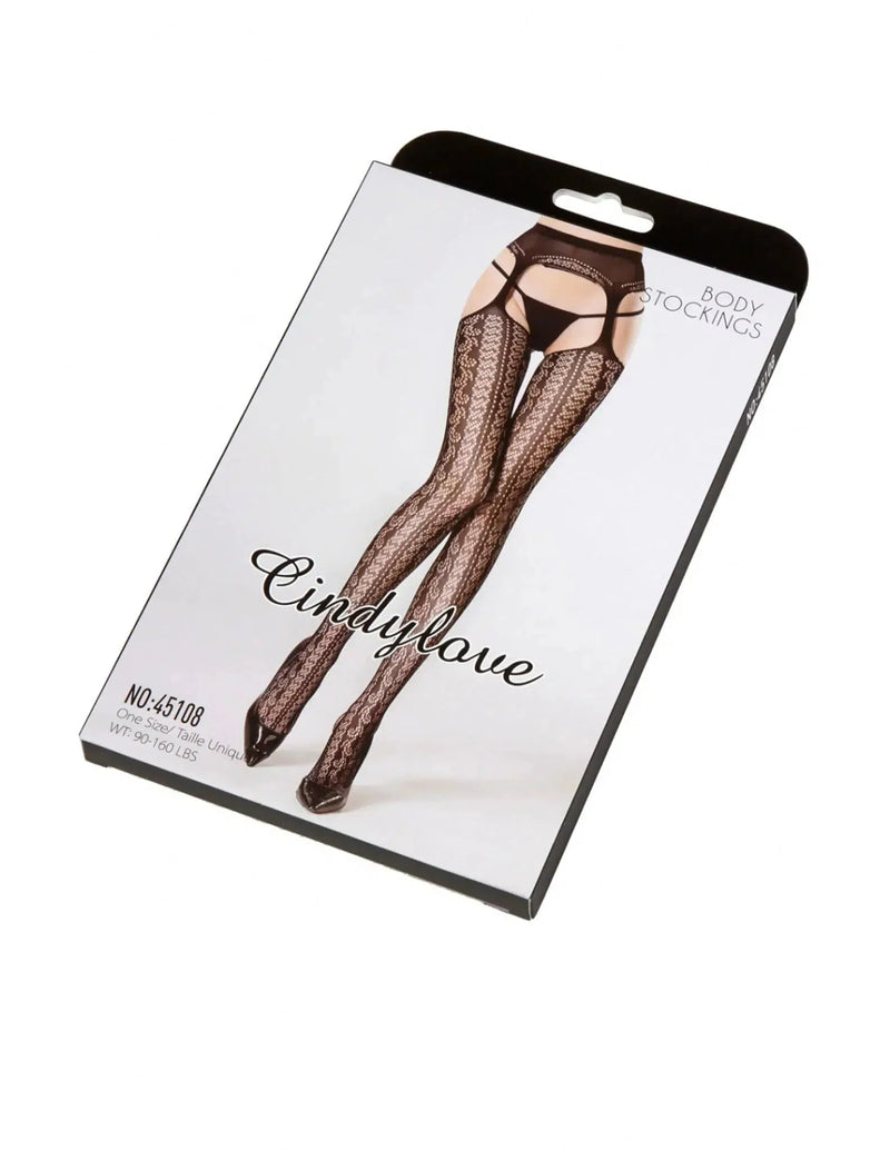 Cindylove - Jarretelkousen - No. 45108 - One Size - Zwart-Laced-up.nl