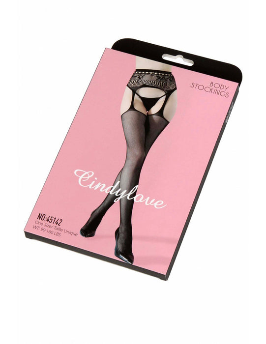 Cindylove - Jarretelkousen - No. 45142 - One Size - Zwart-Laced-up.nl