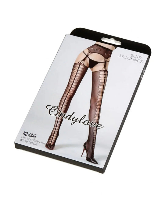 Cindylove - Jarretelkousen - No. 48450 - One Size - Zwart-Laced-up.nl