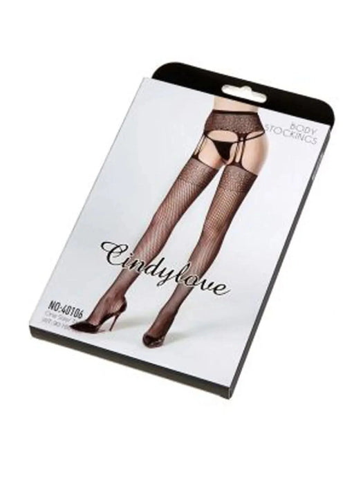 Cindylove - Jarretelkousen met Sterren - One Size - Zwart-Laced-up.nl