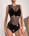 Cindylove - Visnet Body met Glitters - One size - Zwart-Laced-up.nl
