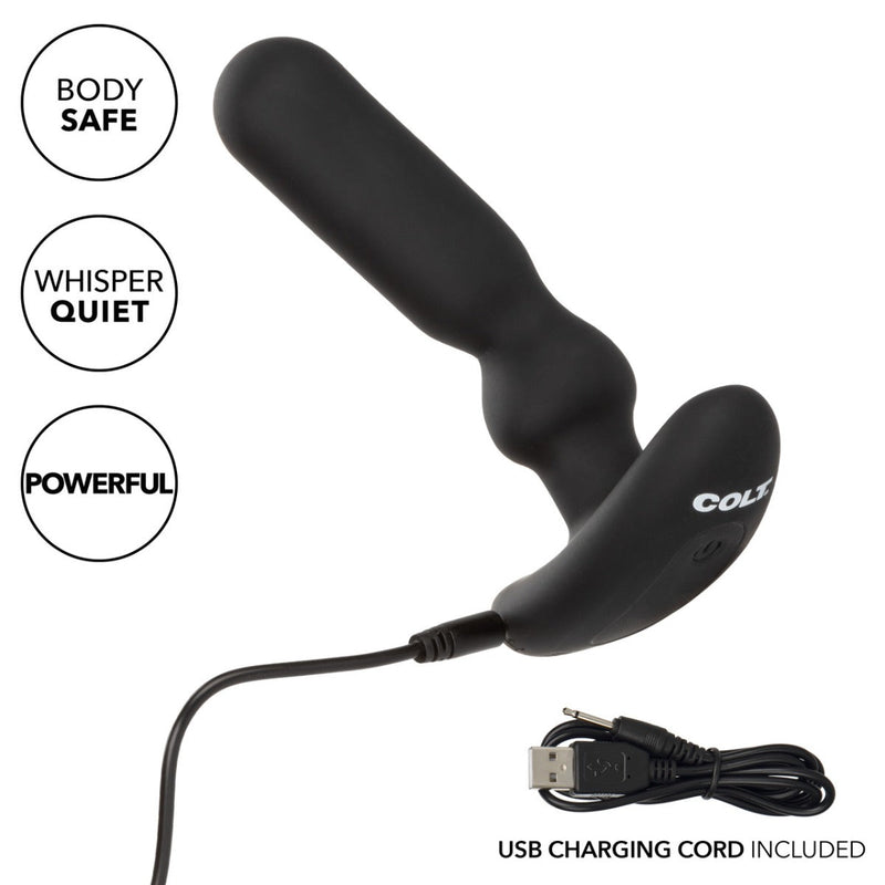 Colt - Anal-T - Oplaadbare Vibrerende Buttplug - Zwart-Laced-up.nl