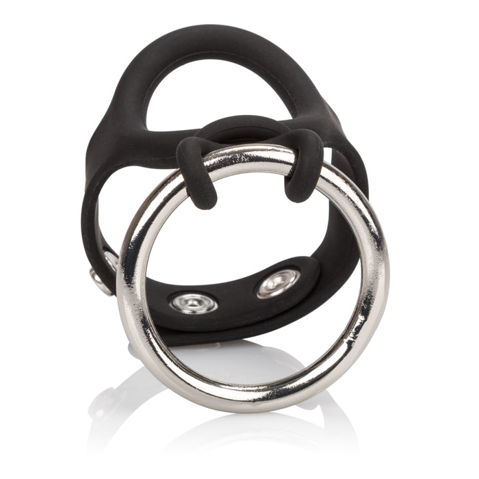 Colt - Enhancer Set - Verwisselbare Cockringen met Scrotum Steun - Siliconen - Zwart-Laced-up.nl