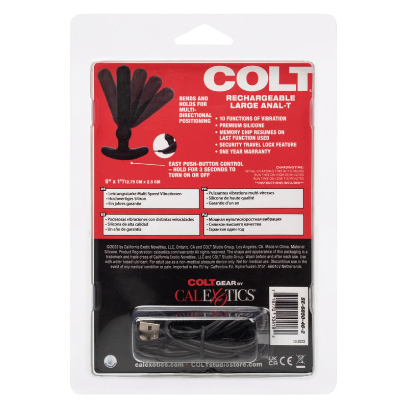 Colt - Oplaadbare Large Anal-T - Vibrerende Buttplug - Zwart-Laced-up.nl