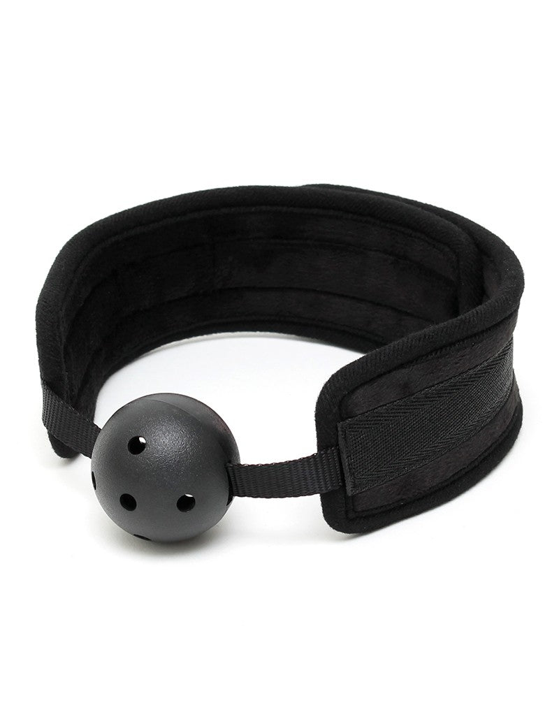 Rimba - Comfortabele ball gag - Zwart - Verstelbaar-Laced-up.nl
