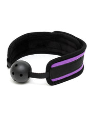 Rimba - Comfortabele ball gag - Zwart/Paars - Verstelbaar-Laced-up.nl
