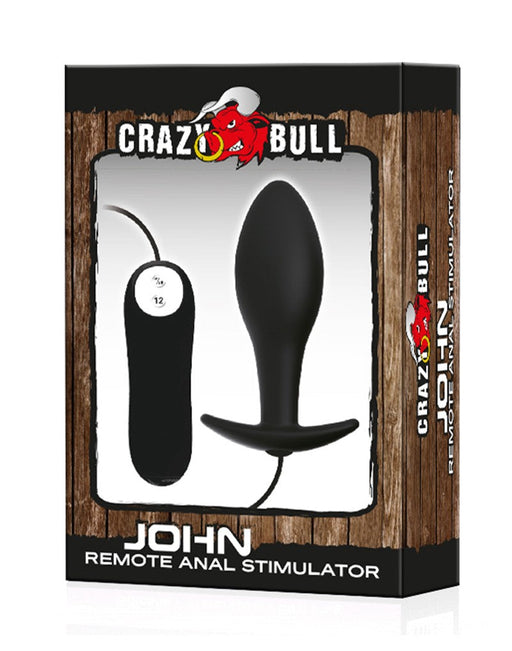 Crazy Bull - Buttplug Vibrerend Met Afstandsbediening John - Zwart-Laced-up.nl