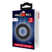 Crazy Bull - Dilson - Super Soft Siliconen Ring - Model 3 - Zwart-Erotiekvoordeel.nl