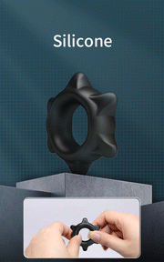 Crazy Bull - Ethaniel - Super Soft Siliconen Cockring - Model 11 - Zwart-Erotiekvoordeel.nl