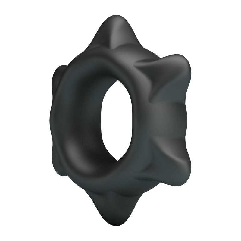 Crazy Bull - Ethaniel - Super Soft Siliconen Cockring - Model 11 - Zwart-Erotiekvoordeel.nl