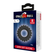 Crazy Bull - Fitz - Super Soft Siliconen Cockring - Model 8 - Zwart-Erotiekvoordeel.nl