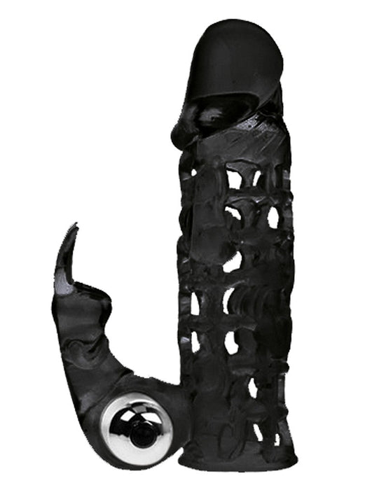 Crazy Bull - Ultimate Vibrerende Penis Sleeve Met Clitoris Stimulator - Zwart-Laced-up.nl