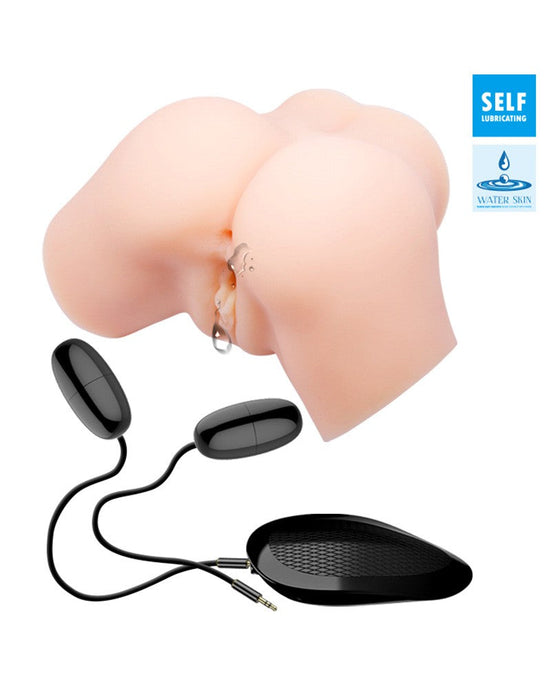 Crazy Bull - Vibrerende Vagina & Ass Masturbator SAMANTHA - Lichte Huidskleur-Laced-up.nl