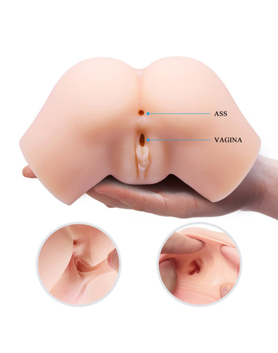 Crazy Bull - Vibrerende Vagina & Ass Masturbator SAMANTHA - Lichte Huidskleur-Laced-up.nl