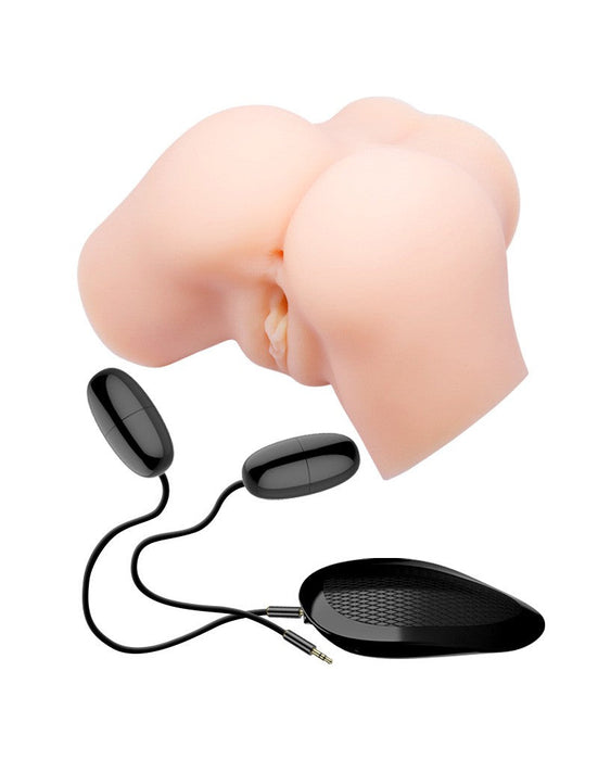 Crazy Bull - Vibrerende Vagina & Ass Masturbator SAMANTHA - Lichte Huidskleur-Laced-up.nl