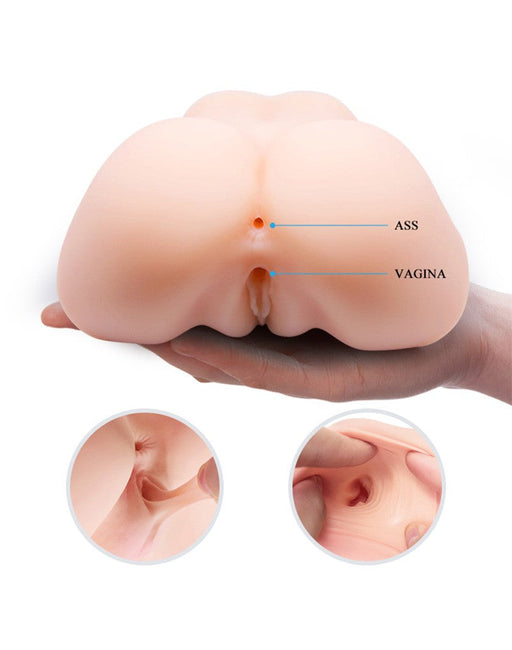 Crazy Bull - Vibrerende Vagina & Ass Masturbator VERONICA - Lichte Huidskleur-Laced-up.nl