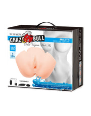 Crazy Bull - Vibrerende Vagina & Ass Masturbator VERONICA - Lichte Huidskleur-Laced-up.nl