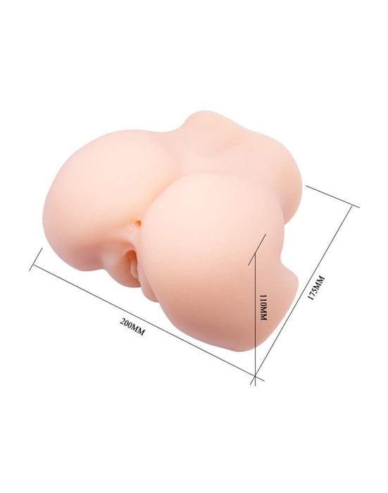 Crazy Bull - Vibrerende Vagina & Ass Masturbator VERONICA - Lichte Huidskleur-Laced-up.nl