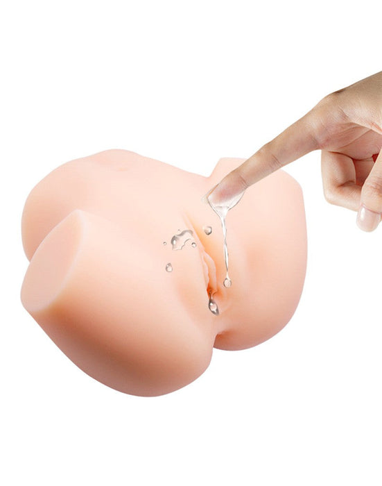 Crazy Bull - Vibrerende Vagina & Ass Masturbator VERONICA - Lichte Huidskleur-Laced-up.nl