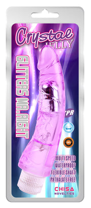 CHISA - Crystal Jelly - Glitters Mr.Right - Klassieke Vibrator - Paars-Erotiekvoordeel.nl