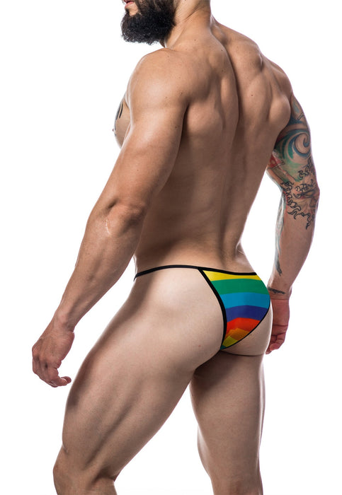 Cut4Men - Briefkini Herenstring - Rainbow-Laced-up.nl