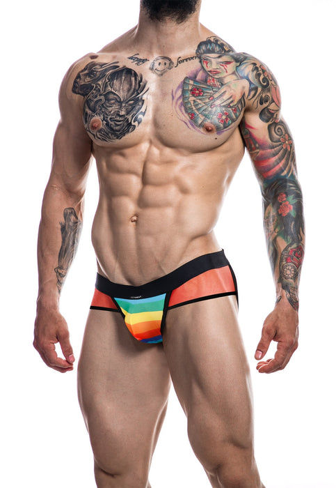 Cut4Men - Jockstrap Herenslip - Rainbow-Laced-up.nl