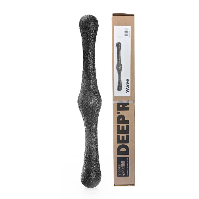 DEEP'R - Wave - Dubbele Dildo - Zwart - 59 cm x Ø 4.00 - 8.00 cm-Laced-up.nl