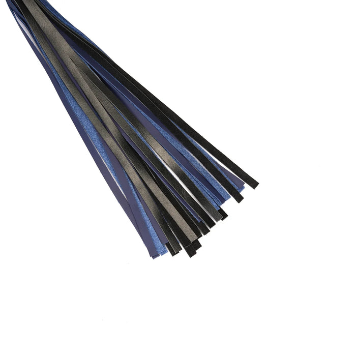 Liebe Seele - Cerulean Dominion - Exclusieve Lederen Flogger - Zwart/Donkerblauw
