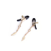 Liebe Seele - Luxe Tepelklemmen met Engelenvleugels Hangers met Strass - Goud-Erotiekvoordeel.nl