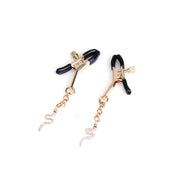 Liebe Seele - Luxe Tepelklemmen met Strass Slangen Hangertjes - Goud-laced-up.nl