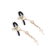 Liebe Seele - Luxe Tepelklemmen met Strass Slangen Hangertjes - Goud-laced-up.nl